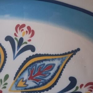 Colorful Floral Ceramic Plate